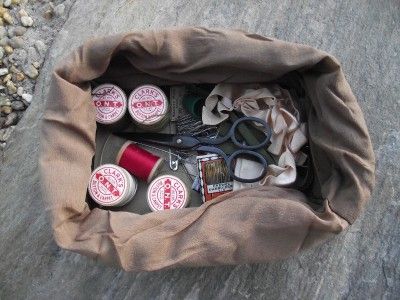 Antique Sewing Kit Clarks O.N.T. Thread, Boye & Lighthouse Needles 