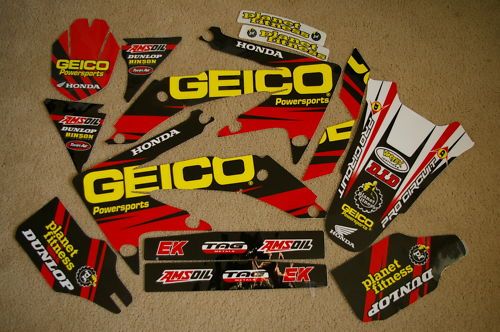 GEICO TEAM GRAPHICS HONDA CRF450R CRF450 2005 06 07 08  