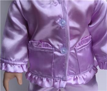 Doll Clothes Satin Pajamas Fit American Girl & 18 LJ  