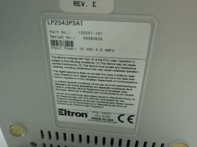 ELTRON LP2543PSAT THERMAL LABEL PRINTER  