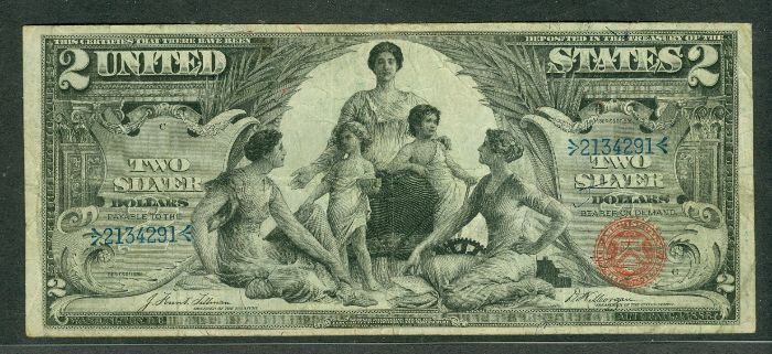 00 Silver Certificate “Educational”, 1896, Fr. #247, VF  