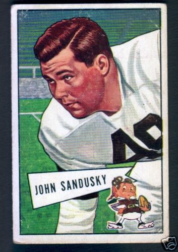 1952 Bowman Large #50 John Sandusky Cleveland Browns  