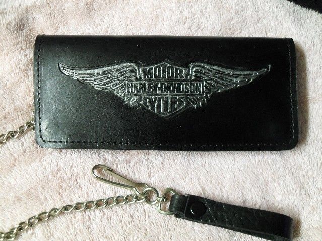 chopper BIKER trucker CHAIN leather WALLET  