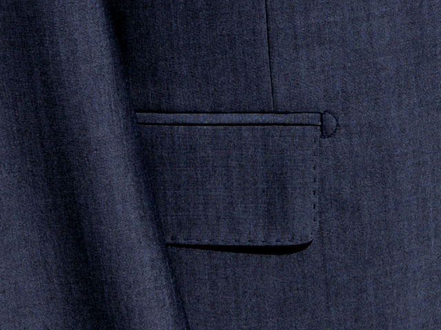 DANIELE MENS $1295 SUIT BLUE MELANGE PURE 150S WOOL 36S  