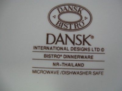 Dansk Bistro Dinnerware (1) Rimmed Dinner Plate 10 1/2  