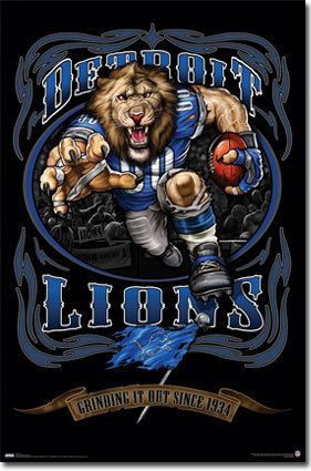 DETROIT LIONS RUNNING BACK POSTER NEW   