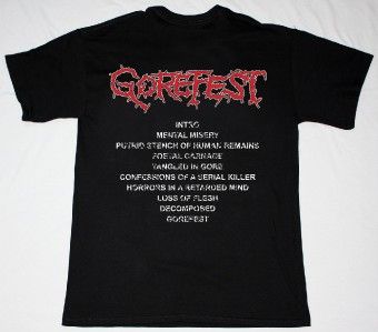 GOREFEST MINDLOSS91 DEATH BOLT THROWER CANCER MONSTROSITY NEW BLACK T 