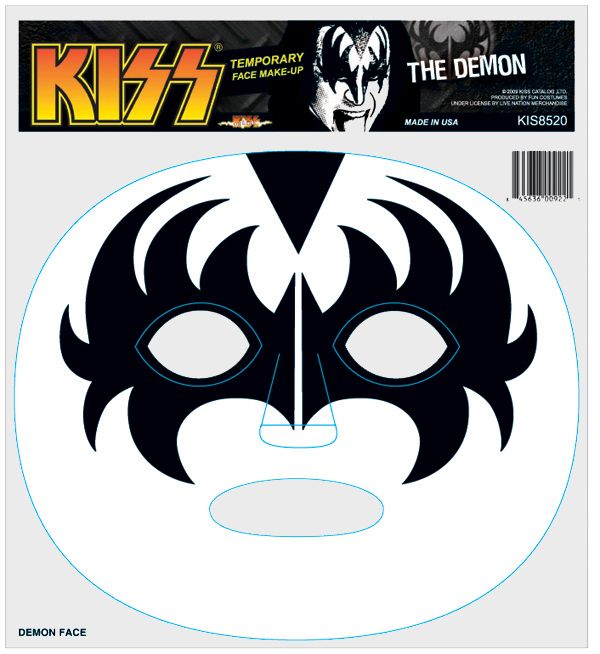 KISS HALLOWEEN COSTUME TEMPORARY MAKE UP   GENE SIMMONS DEMON  