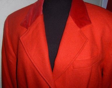 EVAN PICONE BEAUTIFUL LIPSTICK RED LAMBSWOOL BLAZER SIZE 18W  