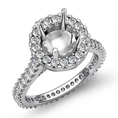   online 1 5ct round diamond semi mount engagement ring platinum 950 95