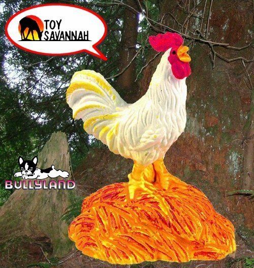 BULLYLAND Farm Life ROOSTER ON HAYSTACK 62390 BRAND NEW  