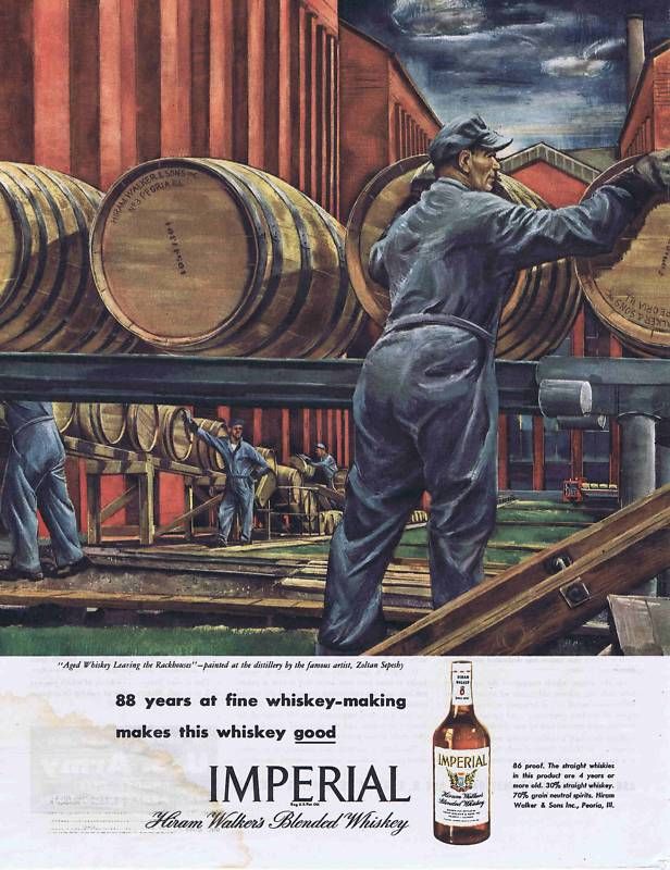 1946 VINTAGE AD   IMPERIAL HIRAM WALKERS WHISKEY 4 6  