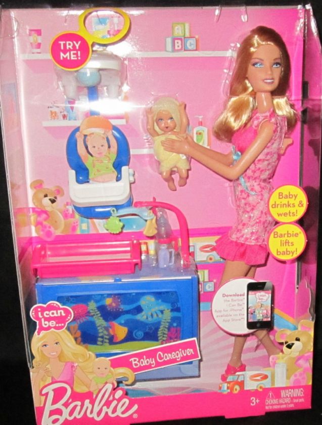 Barbie I Can Be A Baby Caregiver Babysitter New  