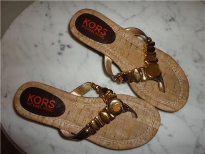   Platform Flip Flops Metallic Sandals Size 7.5 Medium Brazil  