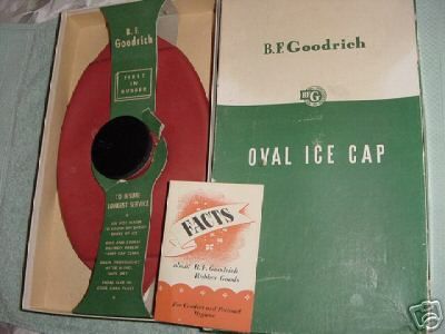 VINTAGE B. F. GOODRICH OVAL ICE CAP IN ORIGINAL BOX  