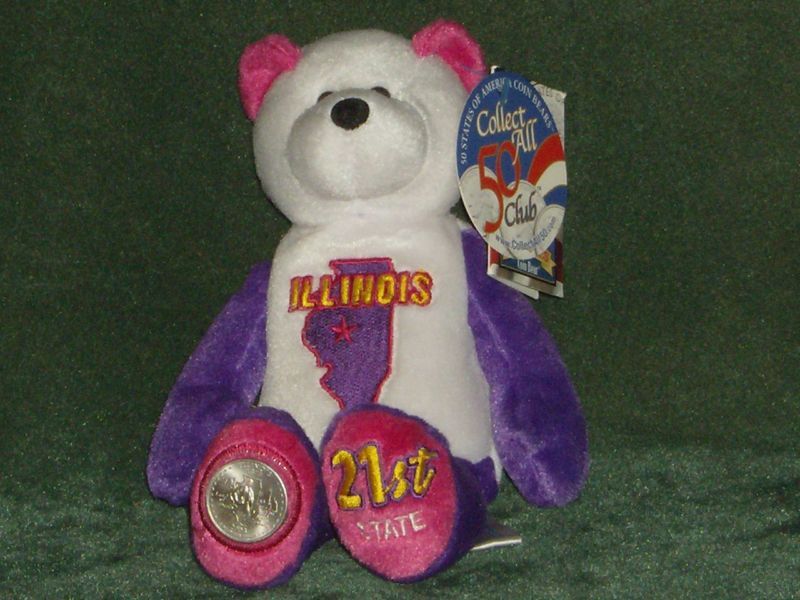 Limited Treasures State Quarter Coin Bear   Illinois  