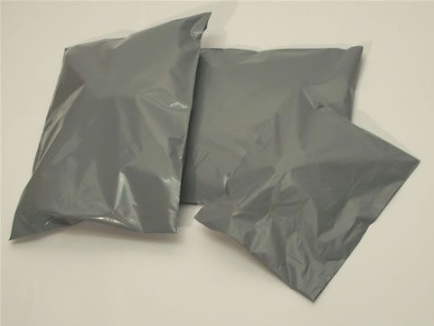 100 MIxed Grey Plastic Mailing Postal Bag Special Offer  