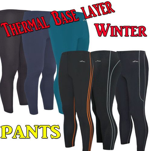   Thermal base layer spandex sports Skins Tight Compression pants S~XXL