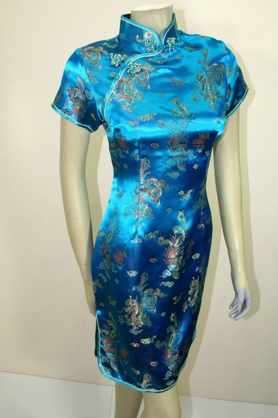 Asian Chinese Woman Short Silk Dress Several Color DXDQ  