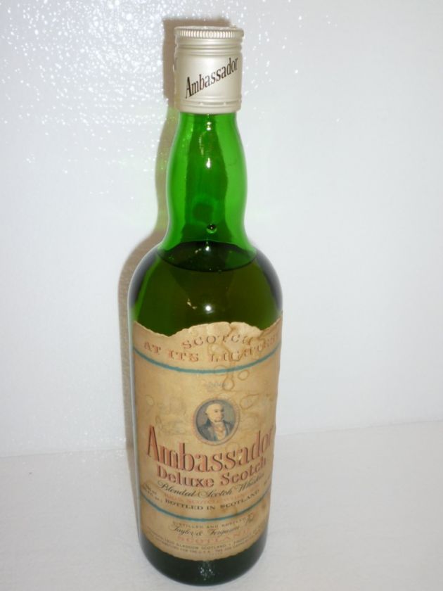 AMBASSADOR DELUXE SCOTCH 750ML VINTAGE RARE BOTTLE OLD  