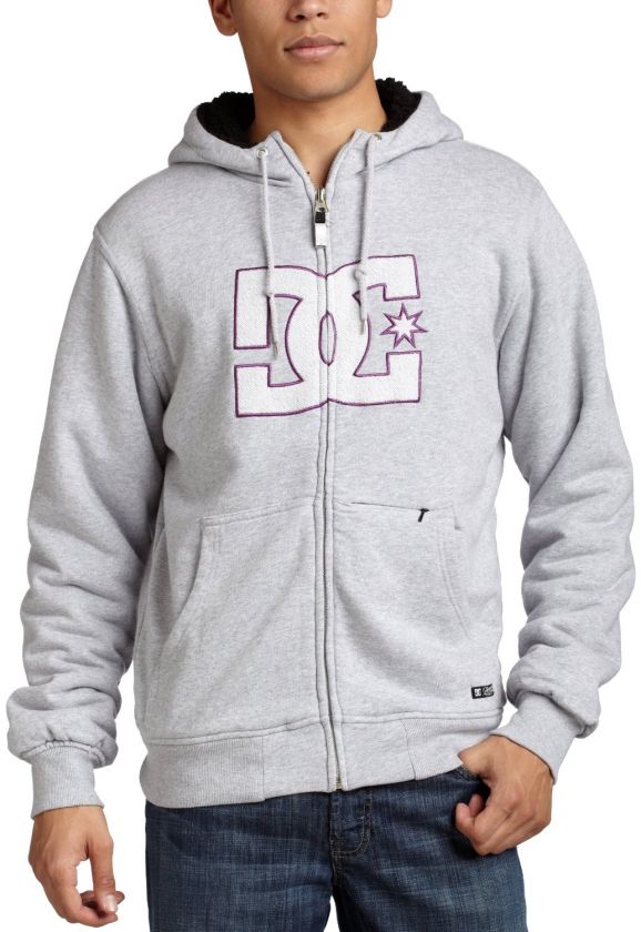 DC SHOES Mens Sherpa Lined Hoodie Sweatshirt  