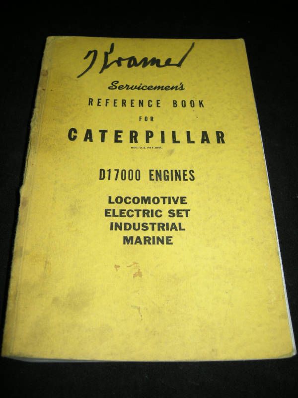 CAT Caterpillar D17000 Engine Marine Service Manual  