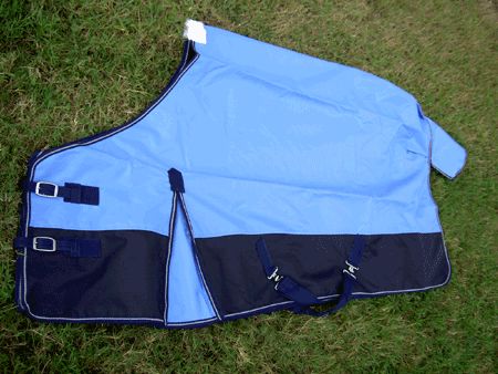 640D TURNOUT WATERPROOF HORSE SHEET BLANKET BLUE 66  