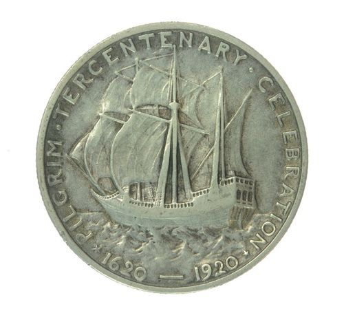 1920 US MINT COMMEMORATIVE PILGRIM HALF DOLLAR 50 CENT COIN  