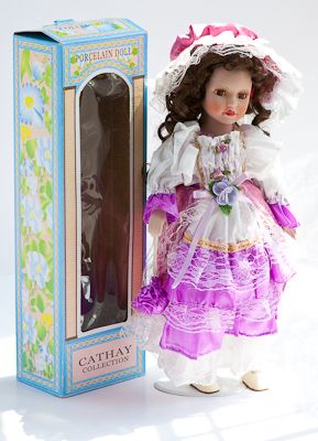 Cathay Collection Porcelain Doll Brown Eyed 1 of 5000  