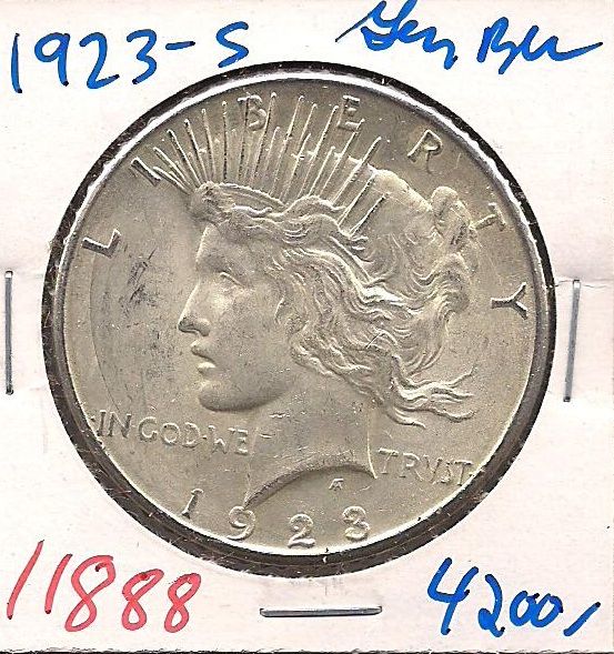 1923 S Peace Silver Dollar GEM BU 11888  