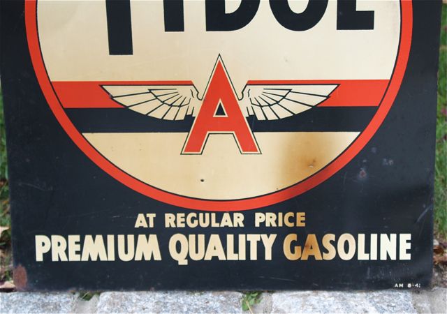 Veedol Tydol Gas and Oil Metal Advertising Sign Thumbnail Image