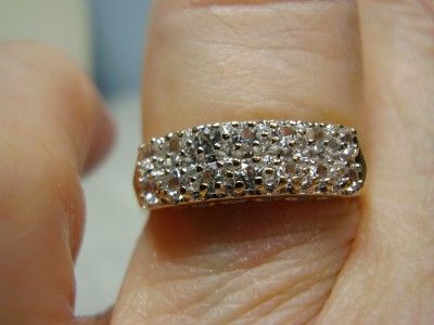 Beautiful 1 Carat, 14K White Gold 2 Row Diamond Ring  