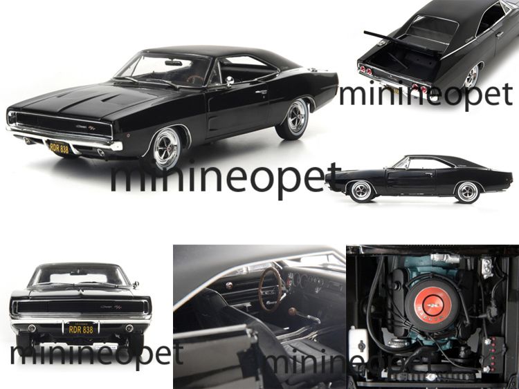   BULLITT STEVE MCQUEEN 1968 68 DODGE CHARGER R/T 1/18 BLACK  