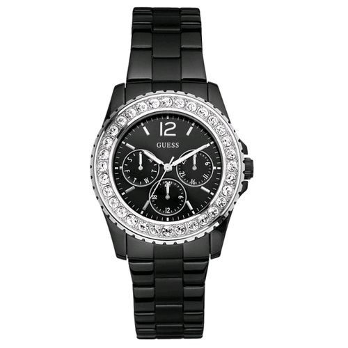 Guess Black Dress Chrono Womens Watch U13004L1  