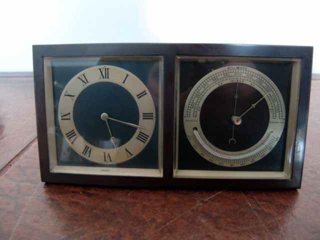 Bronze Chelsea clock and Barometer  