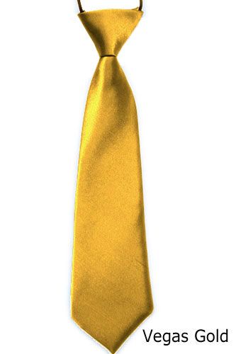 School Boy Kids Solid Wedding Color Elastic Tie Necktie  