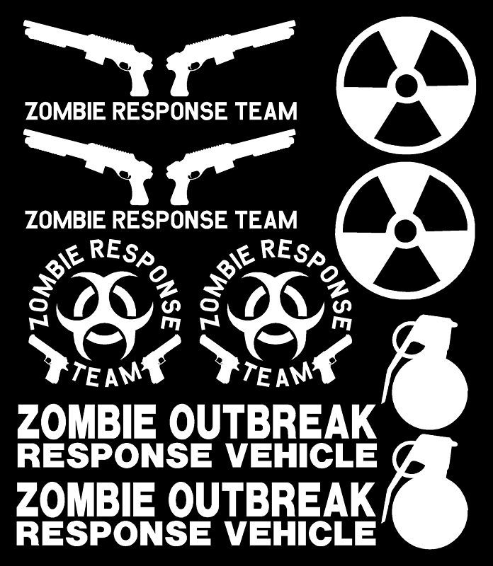 Zombie Response Team Vinyl Decal Set Zombieland Sticker  