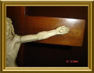 ANTIQUE C1850 LARGE 17 TALL GERMAN CRUCIFIX AMAZING CHRIST SCULPTURE