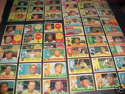 1960 TOPPS BASEBALL SET RUN #301 440 COMPLETE EX MT++  