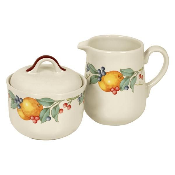 CORELLE CORNING ABUNDANCE CREAMER / CREAM & SUGAR SET  