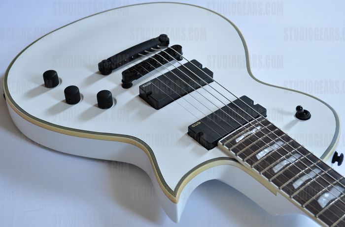   EC 407 7 Strings Electric Guitar in Snow White Satin. EC 407SWS  