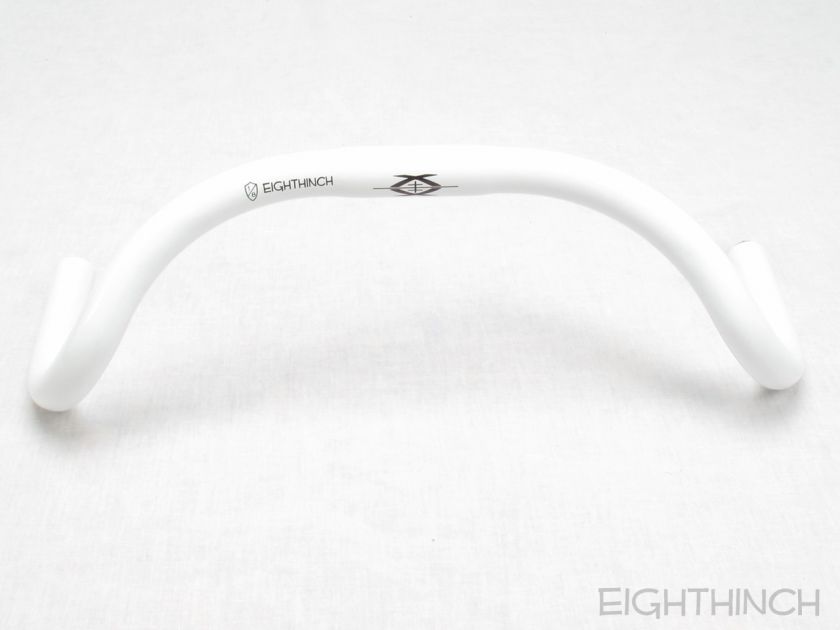 EIGHTHINCH TRACK BIKE FIXED GEAR DROP HANDLEBARS WHITE 26.0 X 40CM 