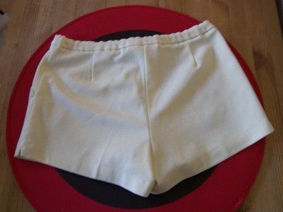 vtg 80s ADIDAS YELLOW TENNIS SHORTS 36 W INDIE MOD  