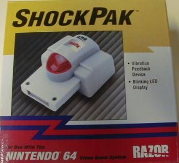 BLINKING LIGHT UP LED RUMBLE TREMOR VIBRATION SHOCK PAK PACK N64 