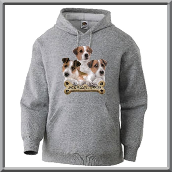 Jack Russell Terrier Puppies Bone SWEATSHIRT S 2X,3X,4X  