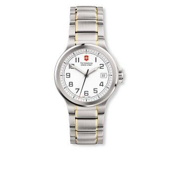 Swiss Army Peak II Two Tone White Dial Womens Watch 241278.CB  