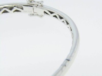 14K LADIES PAVE ROUND CUT DIAMOND BANGLE BRACELET 2.8 C  