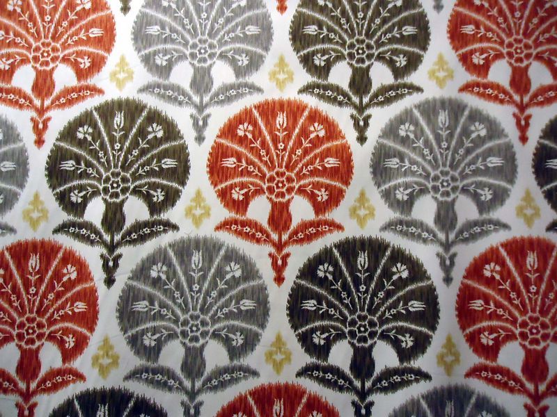 Braemore Niso in Sephia Ikat Designer Print Fabric  