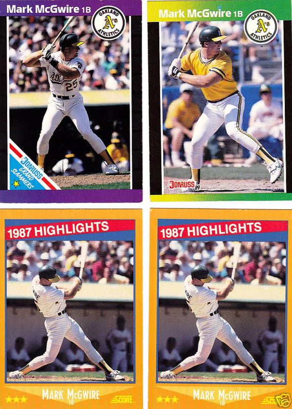 1988 SCORE MARK MCGWIRE (2), 88, 89, DONRUSS  