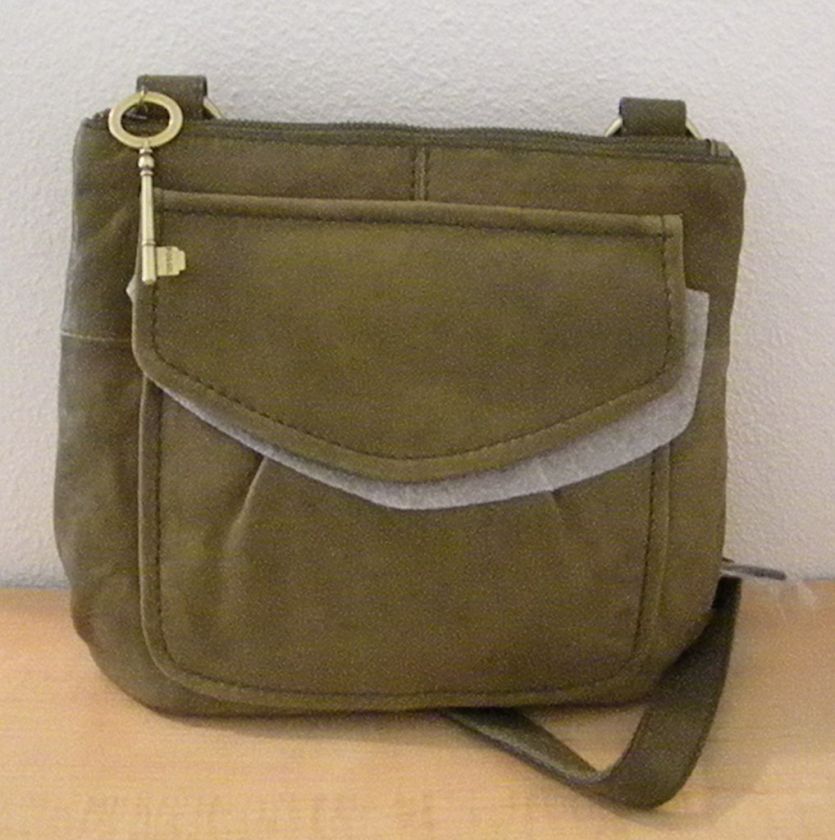 NWT~Fossil Modern Cargo Cross Body Organizer ~Ol Gr  